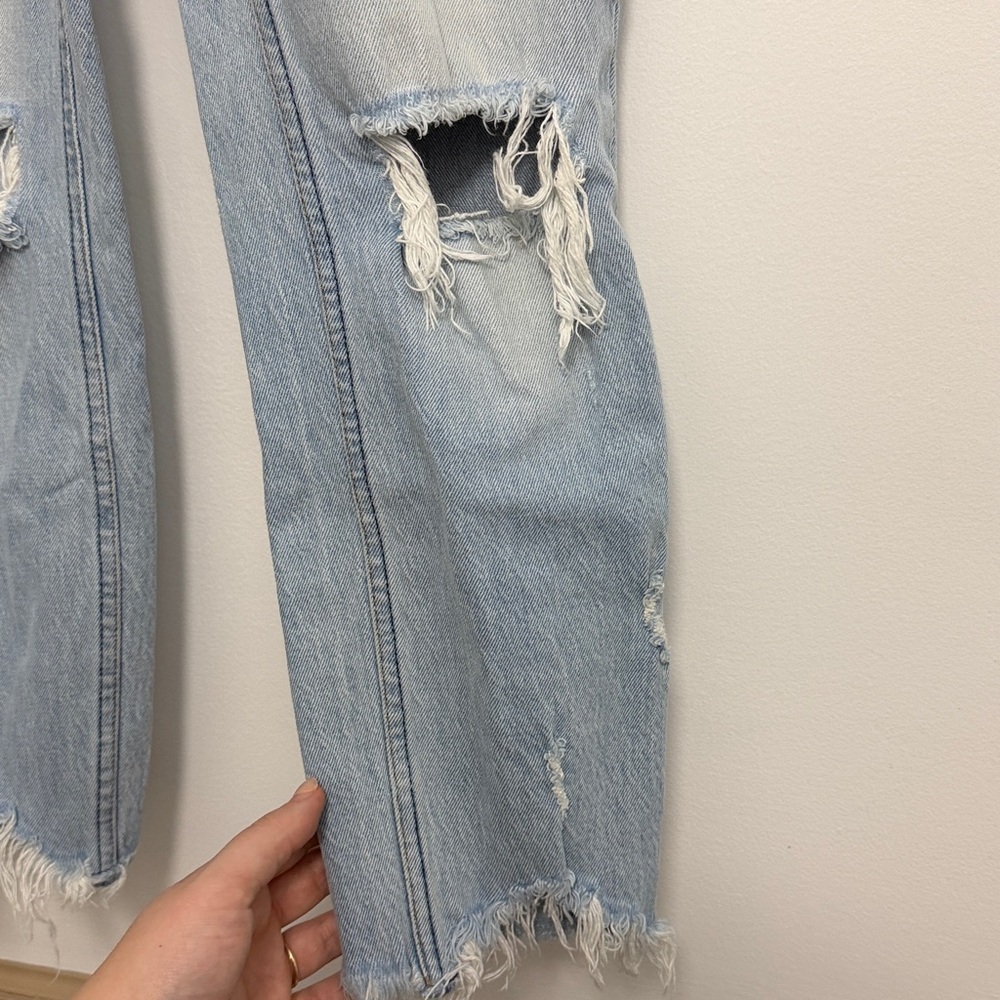Abercrombie Distressed High Rise Mom JeansWomen's Jeans - Picture 7 of 10